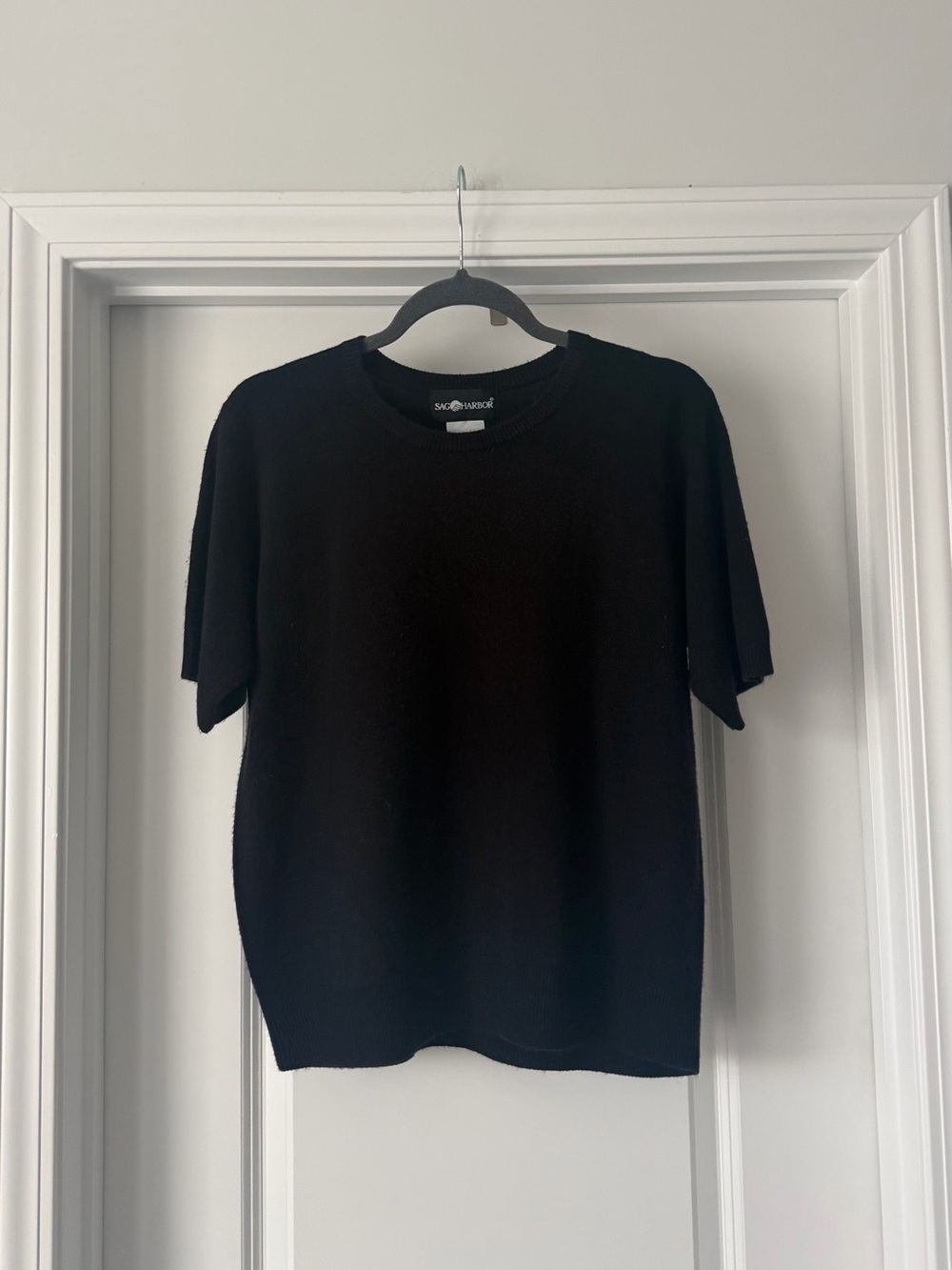 Sag Harbor Black Knit Tee